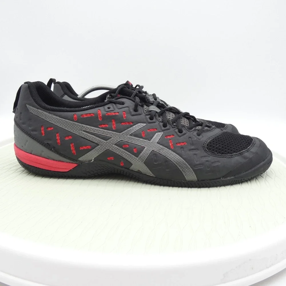 Asics Gel-Fortius TR 2 S517Y Mens 14 Cross Training Shoes Black Red Sneakers
